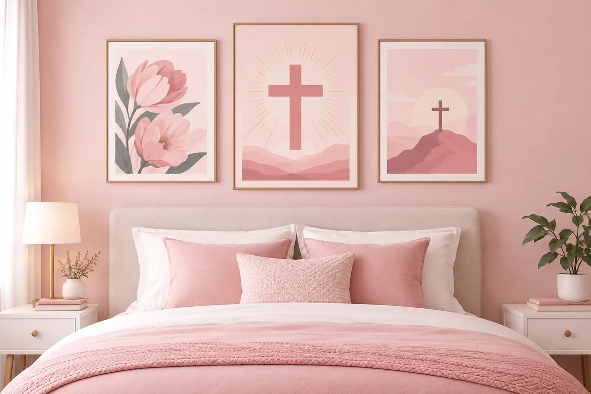 Pink Christian Bedroom Wall Art for Your Space