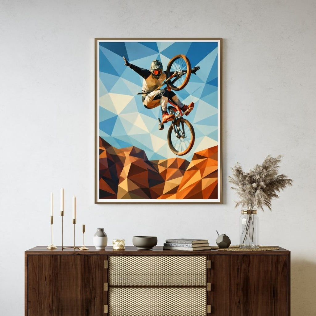 Full Send – Motocross Wall Art | Abstract Dirt Bike Sports Poster