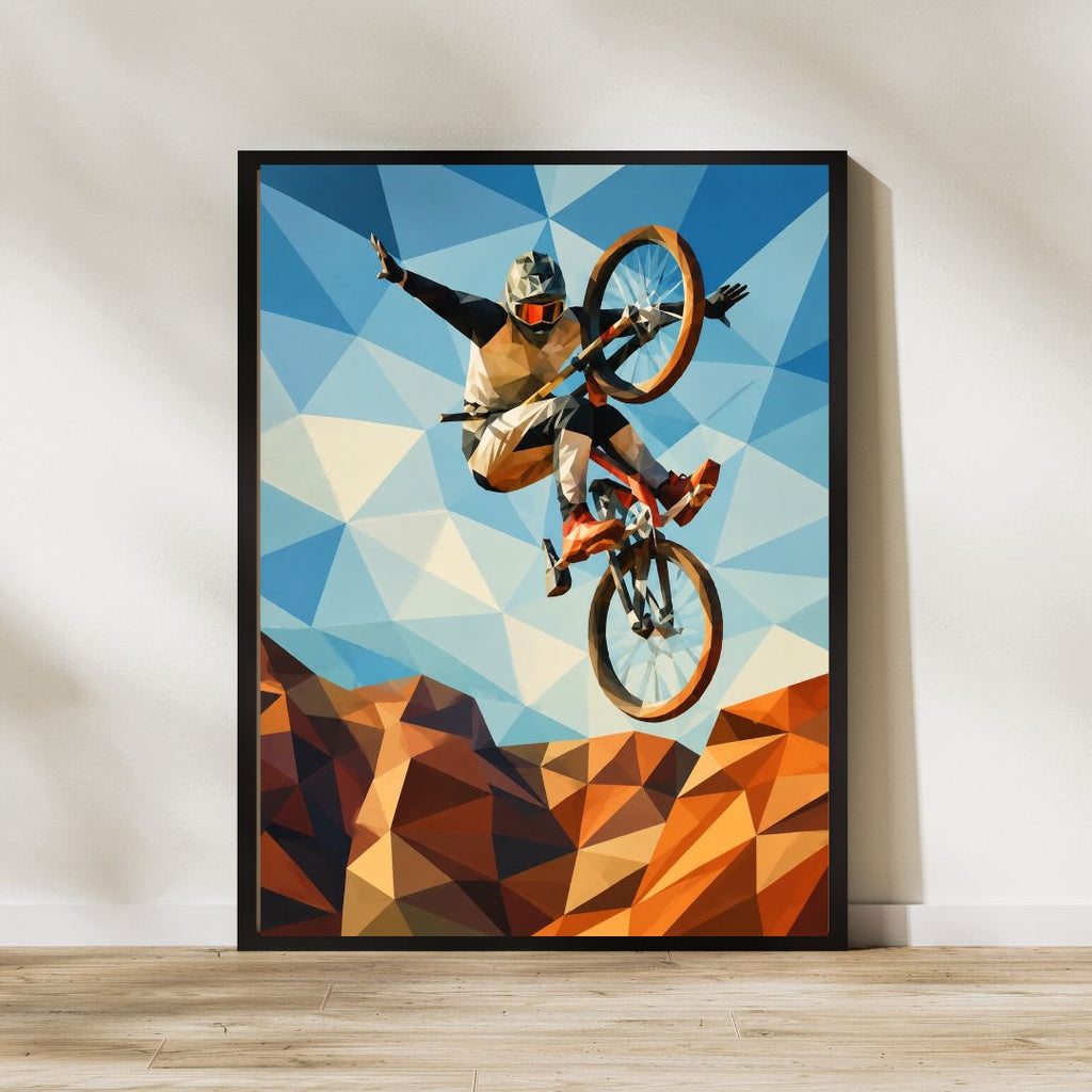 Full Send – Motocross Wall Art | Abstract Dirt Bike Sports Poster