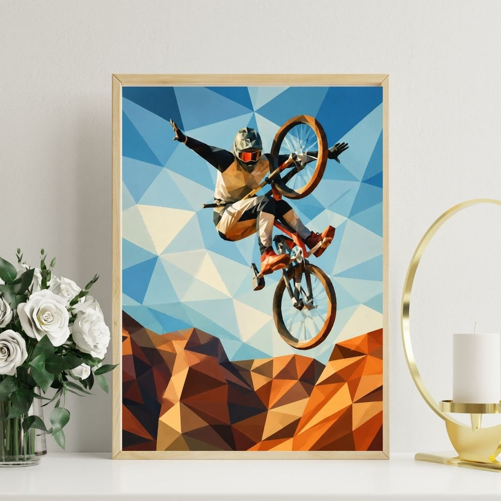 Full Send – Motocross Wall Art | Abstract Dirt Bike Sports Poster