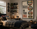 The Beatles In Your DNA Print – Retro Beatles Song Wall Art | Music Lover Gift