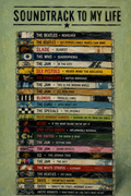 Soundtrack to My Life Print – Retro CD Stack Music Wall Art | Indie & Rock Music Lover Gift