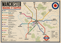 Manchester Music Map Print – Made in Manchester Indie, Britpop & Madchester Wall Art