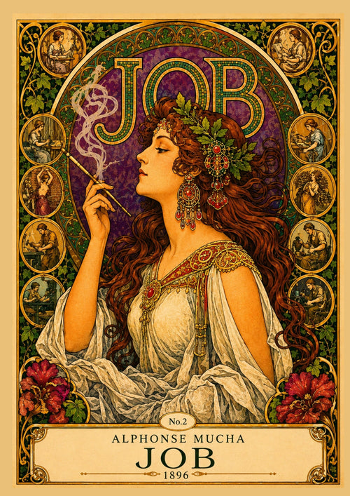 Alphonse Mucha JOB 1896 Art Nouveau Print | Vintage French Wall Art