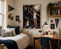 Women’s Basketball Wall Art – Abstract College Basketball Poster | Geometric Sports Print