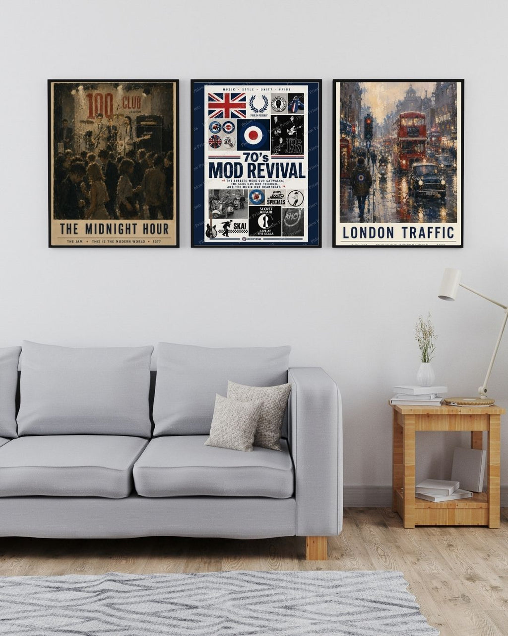 The Midnight Hour Wall Art Print | The Jam Inspired 100 Club Poster | 1970s Mod Music Art | British Live Music Print