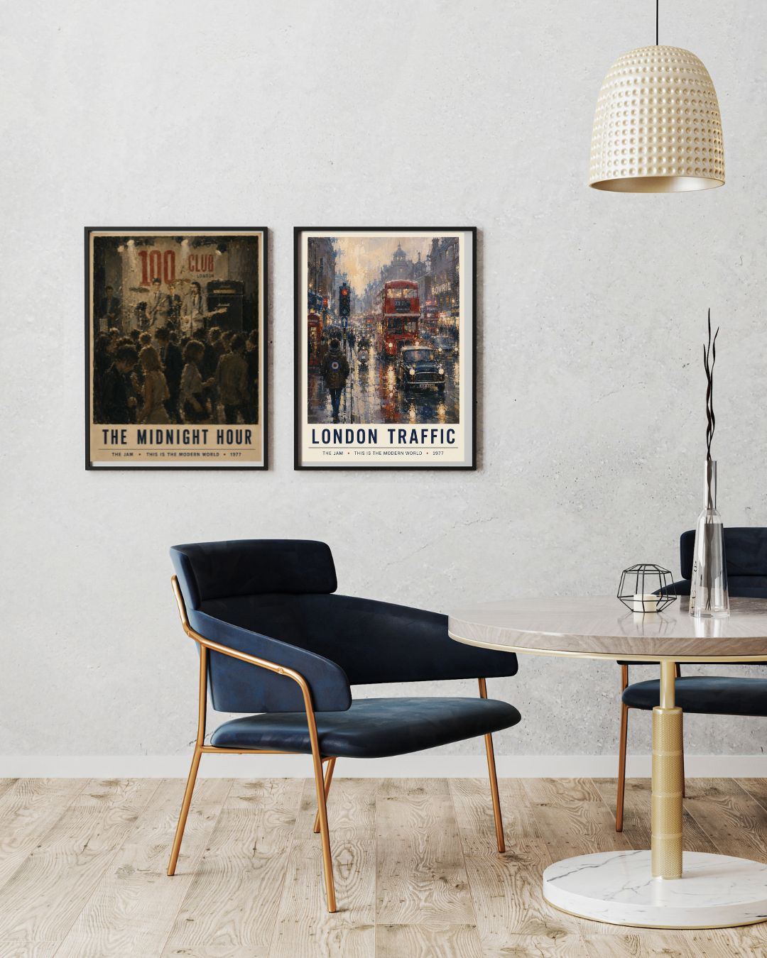 The Midnight Hour Wall Art Print | The Jam Inspired 100 Club Poster | 1970s Mod Music Art | British Live Music Print