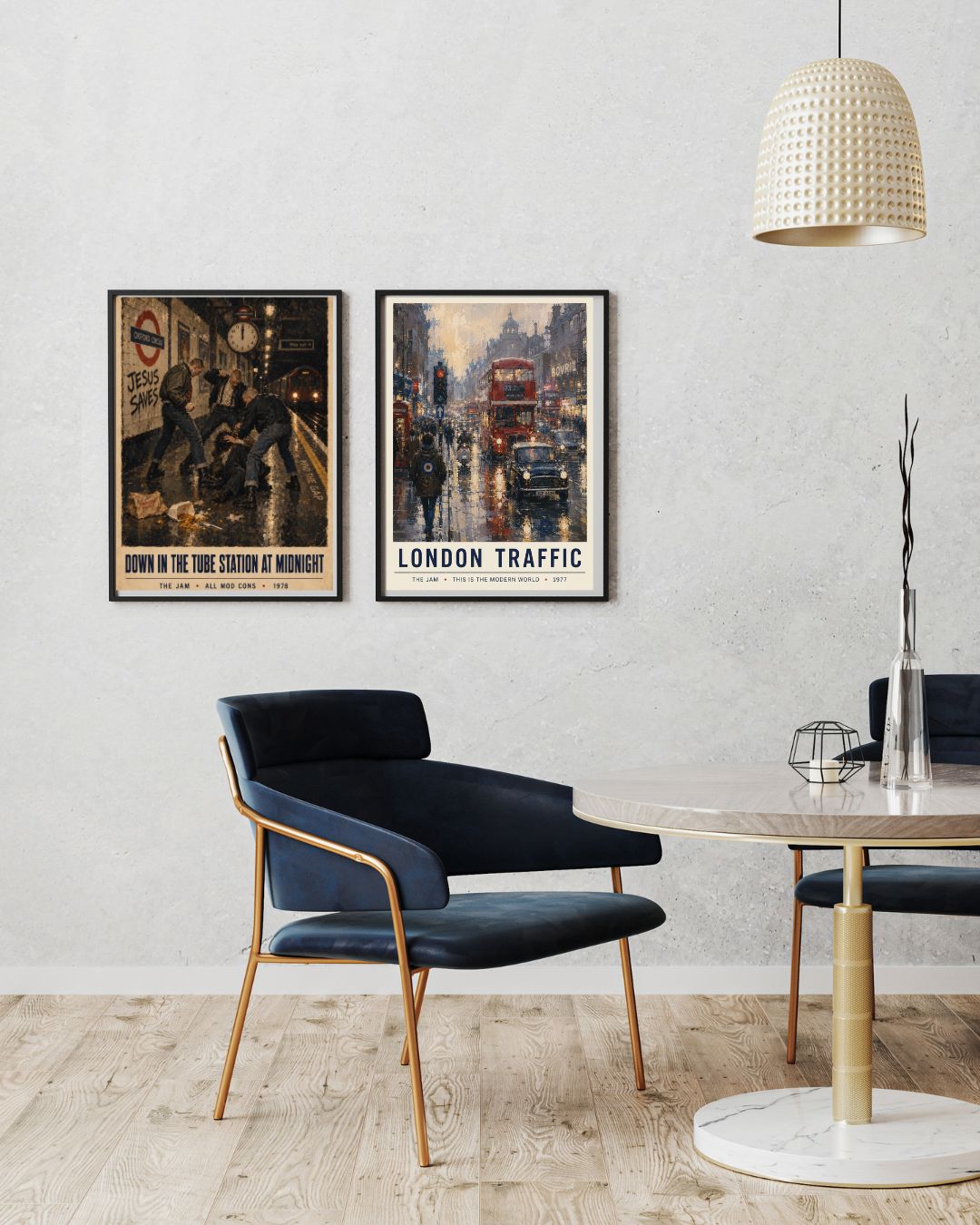 Down In The Tube Station At Midnight Wall Art Print | The Jam Inspired Poster | 1970s British Mod Culture Art | London Underground Print