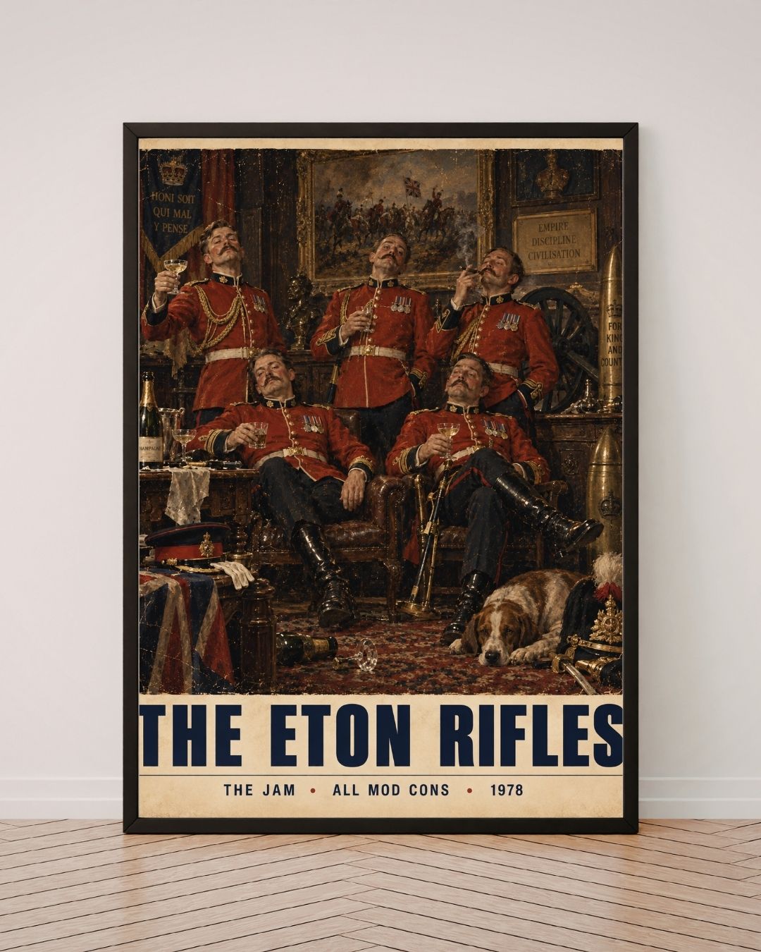 The Eton Rifles Wall Art Print | The Jam Inspired Poster | British Mod Culture Art | Vintage Officers Mess Music Print