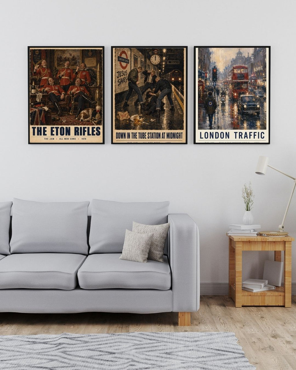 The Eton Rifles Wall Art Print | The Jam Inspired Poster | British Mod Culture Art | Vintage Officers Mess Music Print
