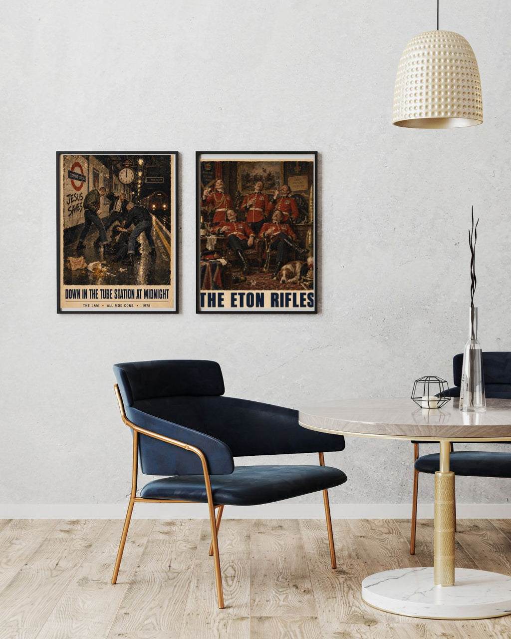 The Eton Rifles Wall Art Print | The Jam Inspired Poster | British Mod Culture Art | Vintage Officers Mess Music Print