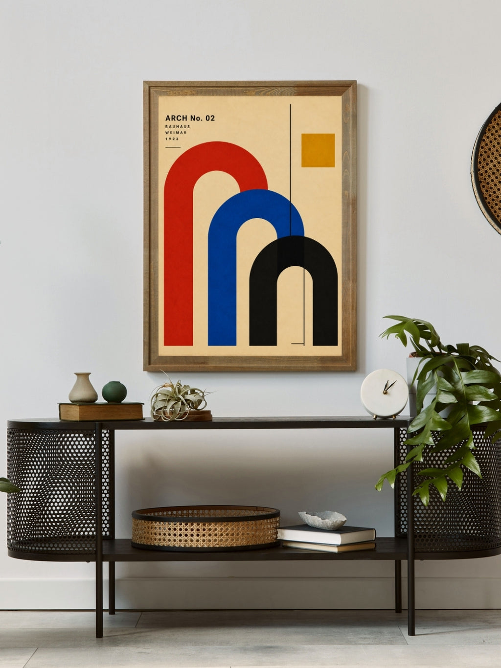 Arch No. 02 Bauhaus Wall Art – Abstract Geometric Arch Print – Mid Century Modern Poster
