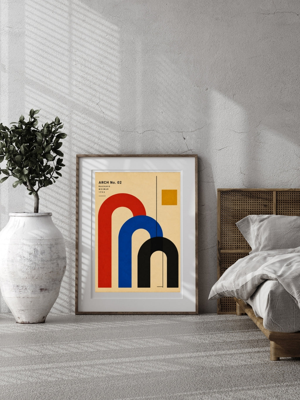 Arch No. 02 Bauhaus Wall Art – Abstract Geometric Arch Print – Mid Century Modern Poster
