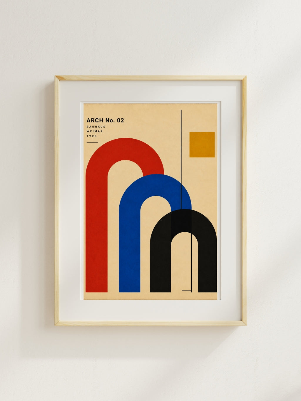 Arch No. 02 Bauhaus Wall Art – Abstract Geometric Arch Print – Mid Century Modern Poster