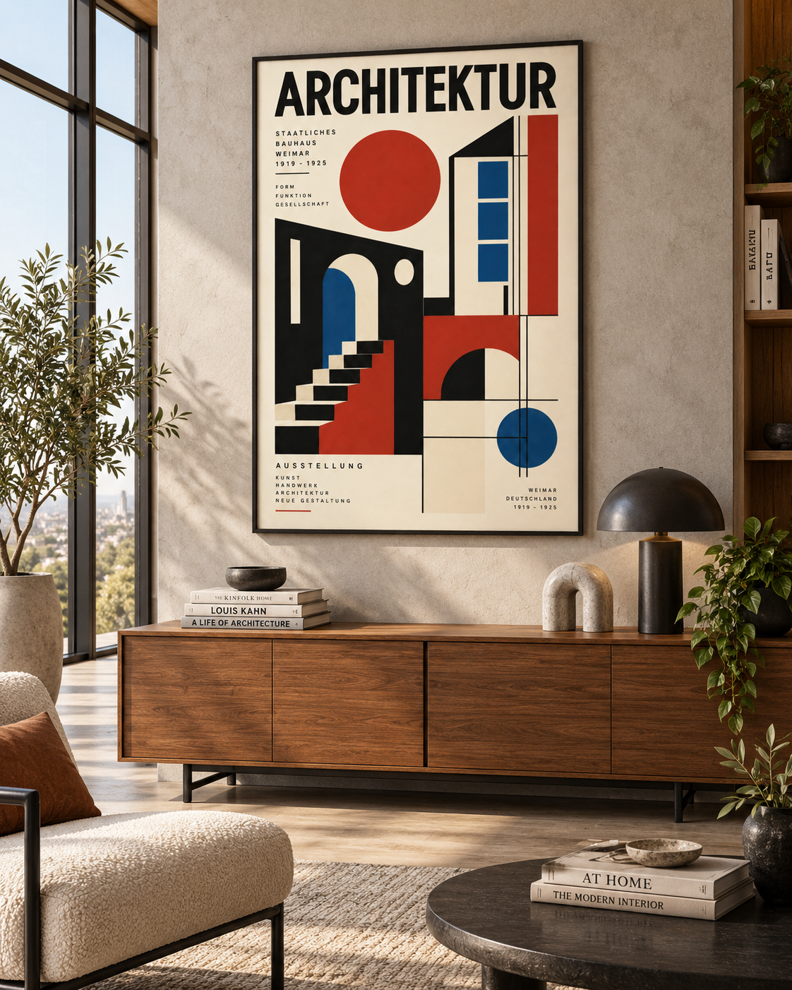 Architektur Bauhaus Wall Art – Abstract Architecture Geometric Print – Modernist Poster