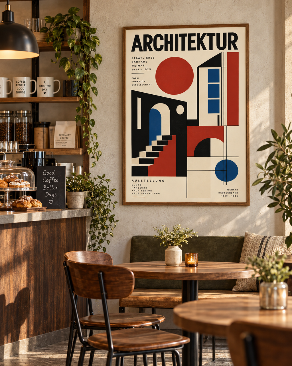Architektur Bauhaus Wall Art – Abstract Architecture Geometric Print – Modernist Poster