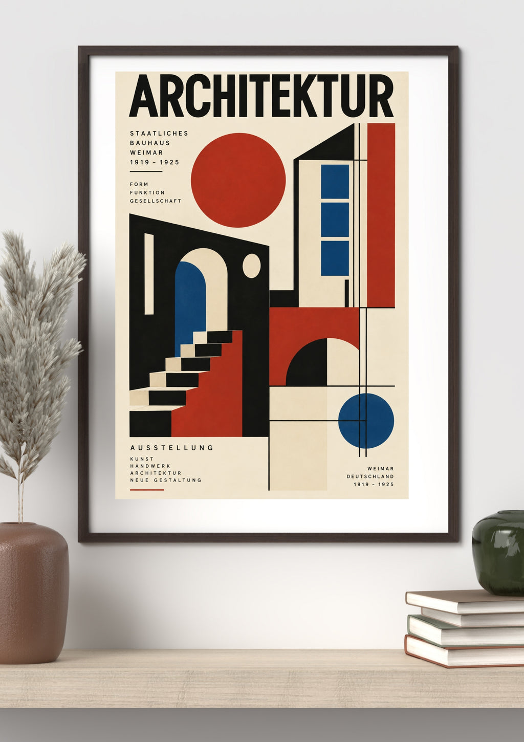 Architektur Bauhaus Wall Art – Abstract Architecture Geometric Print – Modernist Poster