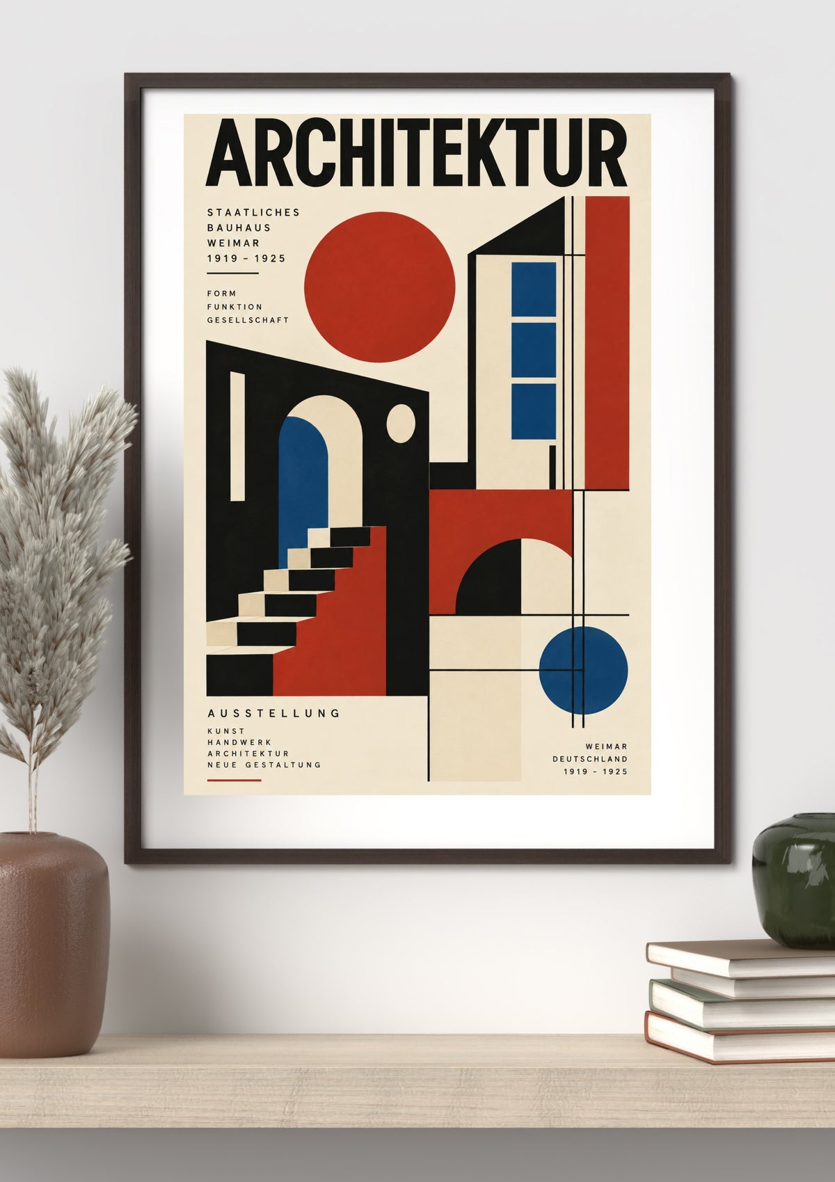 Architektur Bauhaus Wall Art – Abstract Architecture Geometric Print – Modernist Poster