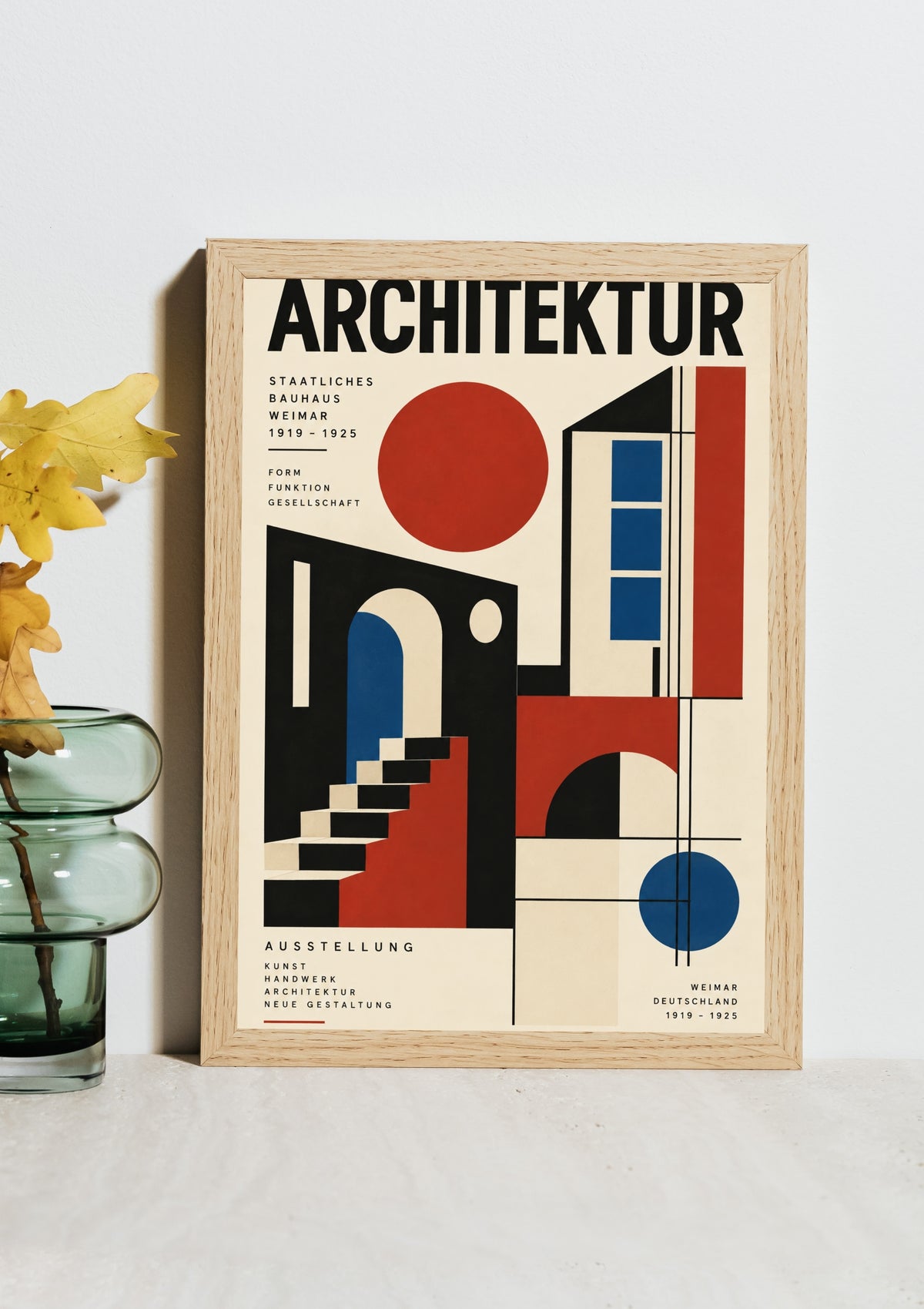 Architektur Bauhaus Wall Art – Abstract Architecture Geometric Print – Modernist Poster
