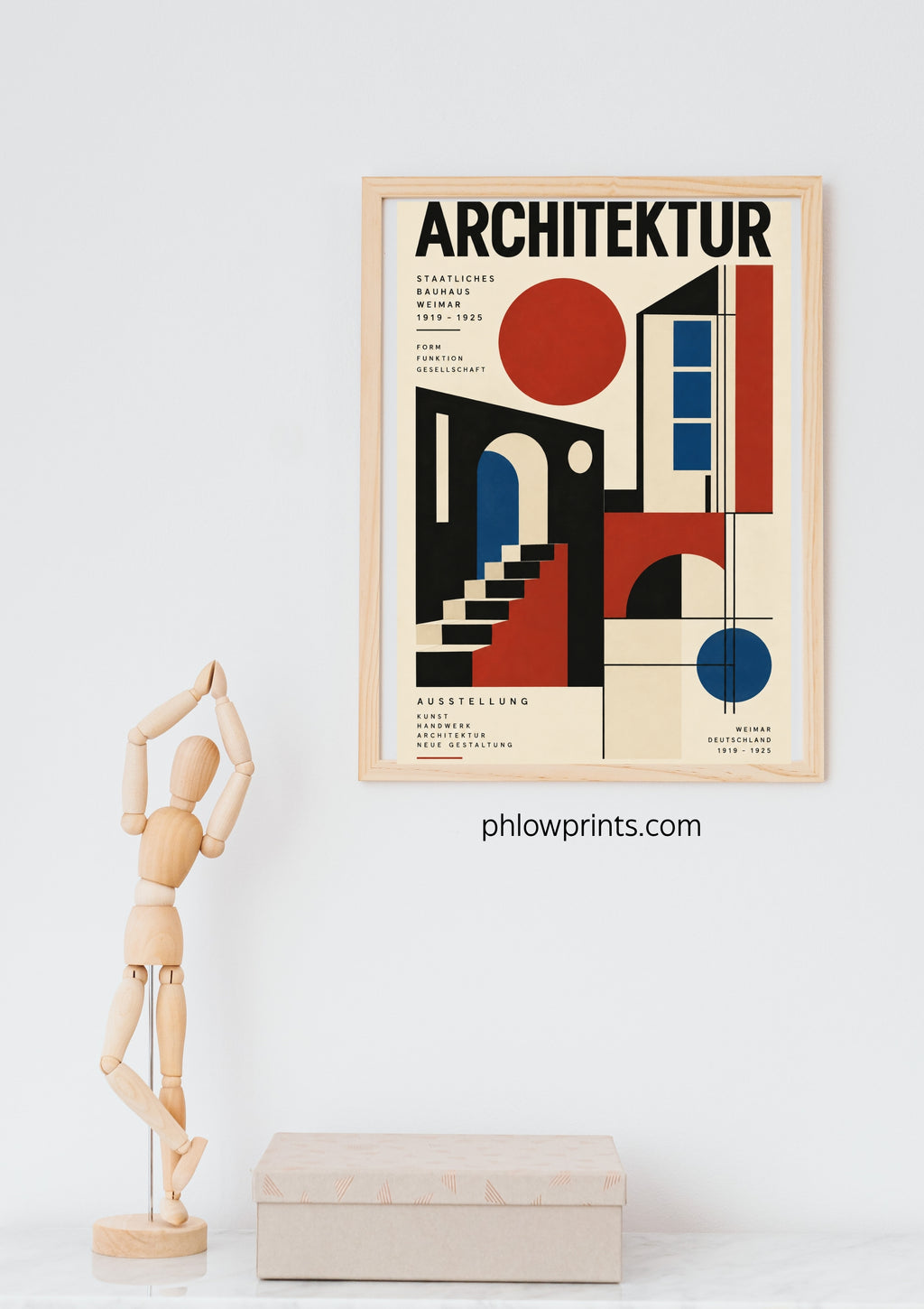 Architektur Bauhaus Wall Art – Abstract Architecture Geometric Print – Modernist Poster