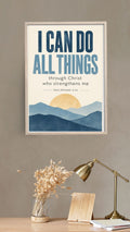 Philippians 4:13 Bible Verse Wall Art – Christian Dorm & Bedroom Print