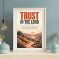 Proverbs 3:5–6 Bible Verse Wall Art – Trust in the Lord Christian Print
