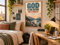 Psalm 46:1 Bible Verse Wall Art – God Is Our Refuge and Strength Christian Print