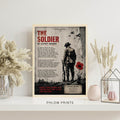 The Soldier by Rupert Brooke Wall Art – WWI Poetry Print – Remembrance Poppy Poster