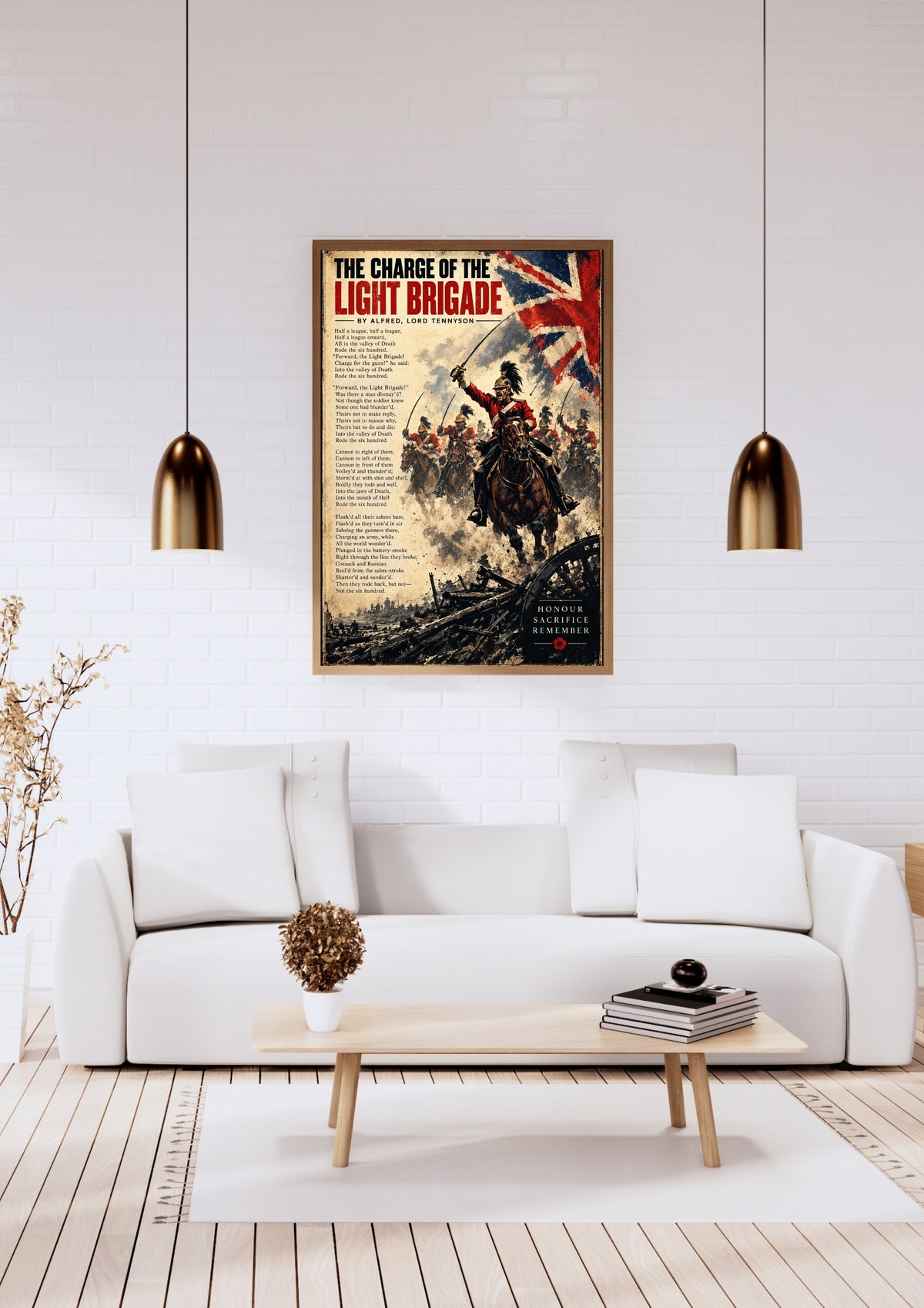 The Charge of the Light Brigade by Alfred Lord Tennyson – Historic War Poetry Wall Art Print