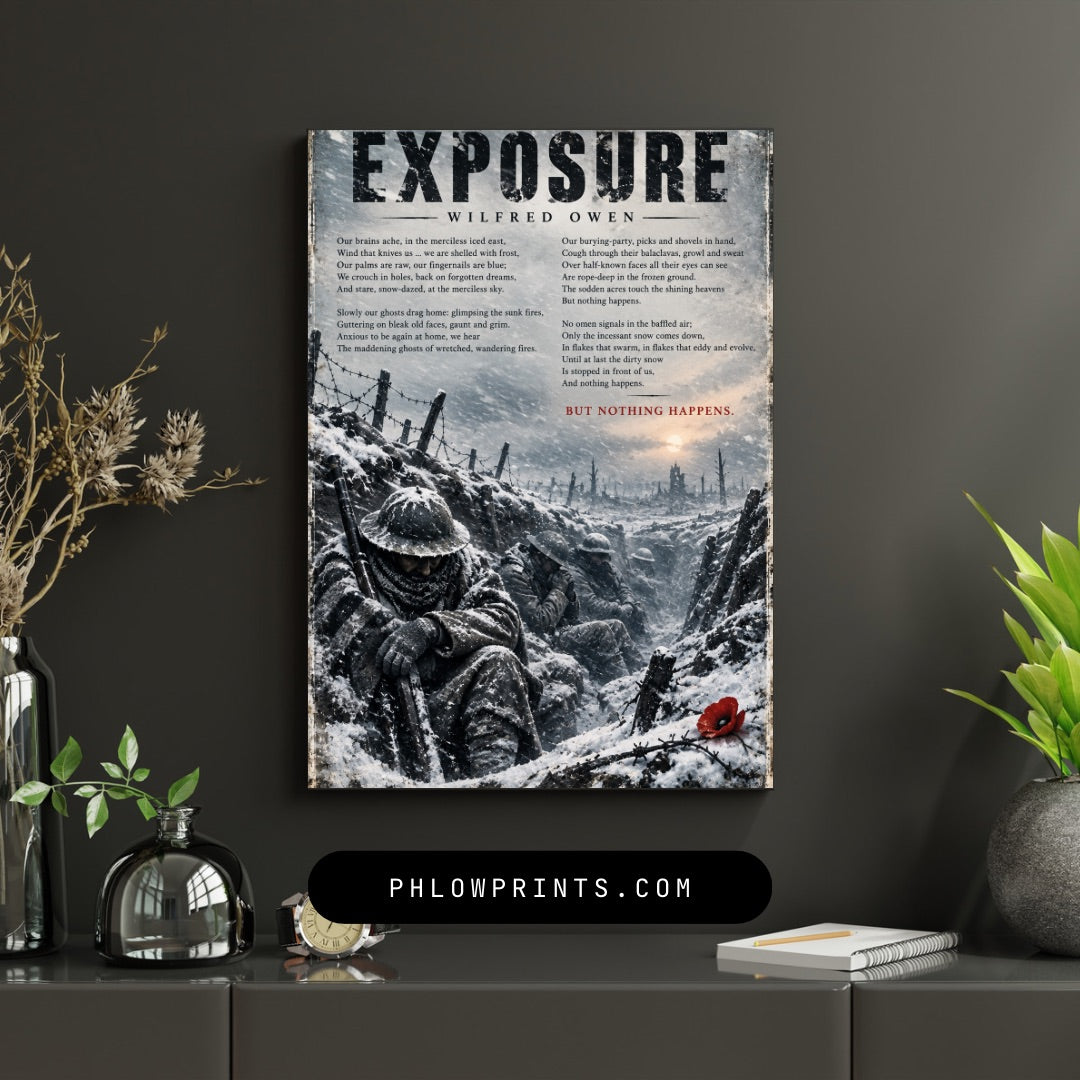 Exposure by Wilfred Owen – WWI Poetry Wall Art – First World War Trench Print
