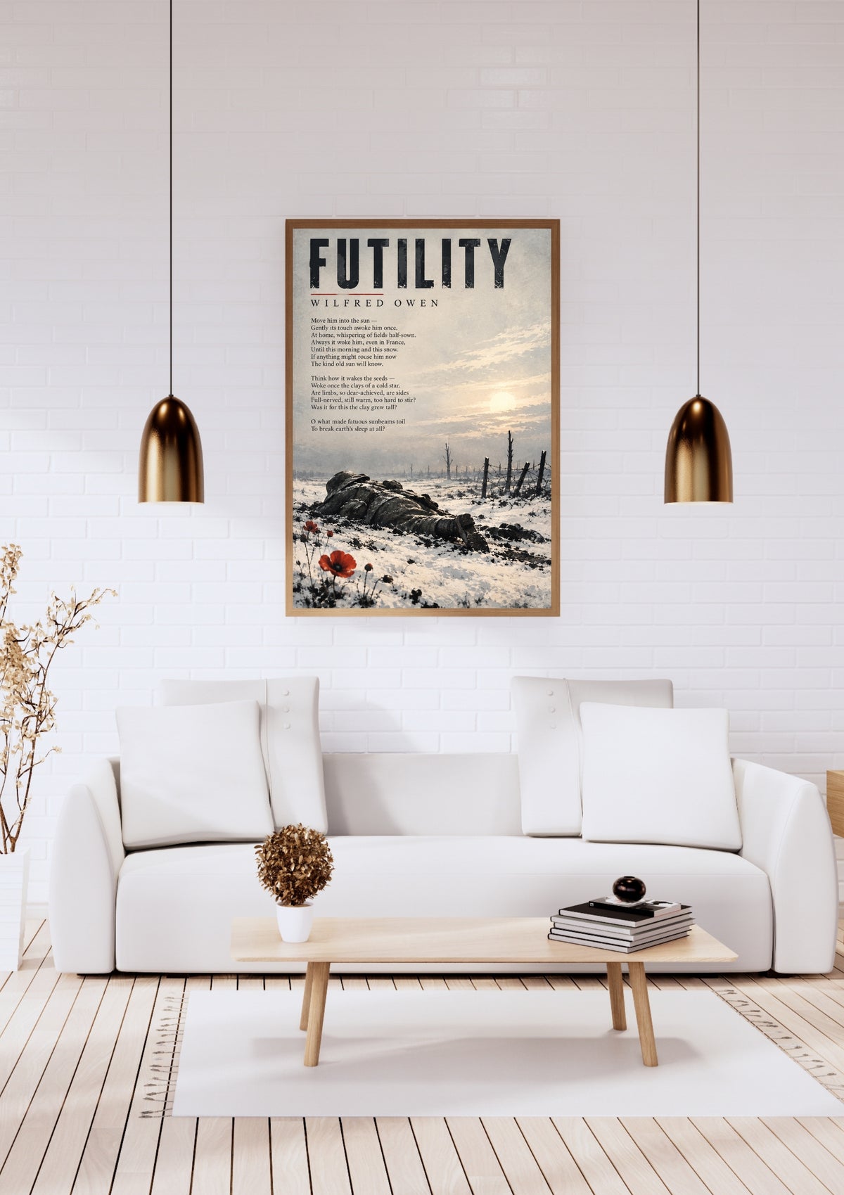 Futility by Wilfred Owen – WWI Poetry Wall Art – First World War Literary Print