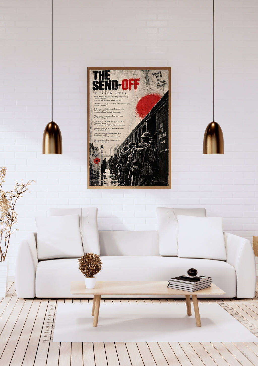 The Send-Off by Wilfred Owen – WWI Poetry Wall Art – First World War Railway Print