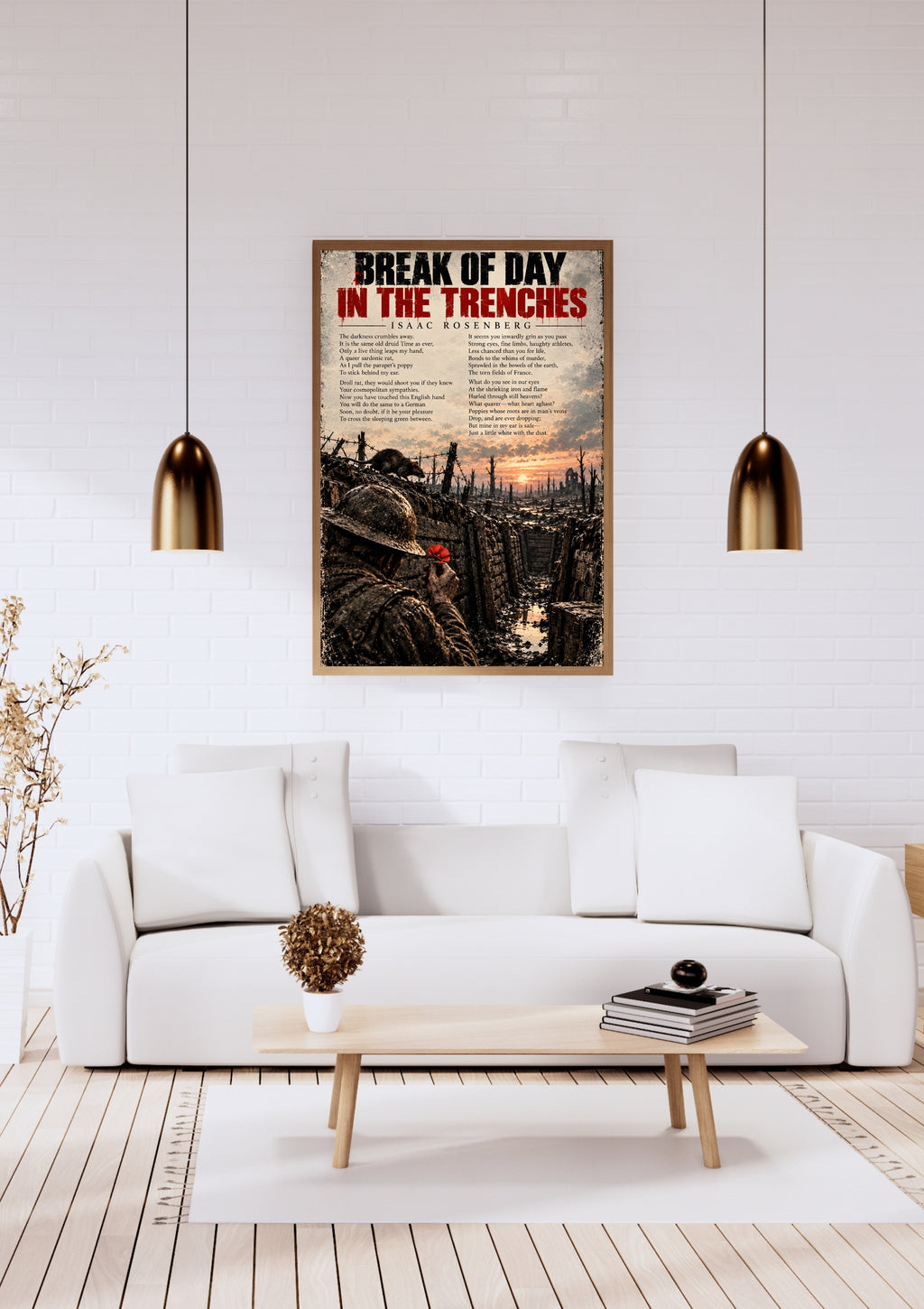 Break of Day in the Trenches by Isaac Rosenberg – WWI Poetry Wall Art Print