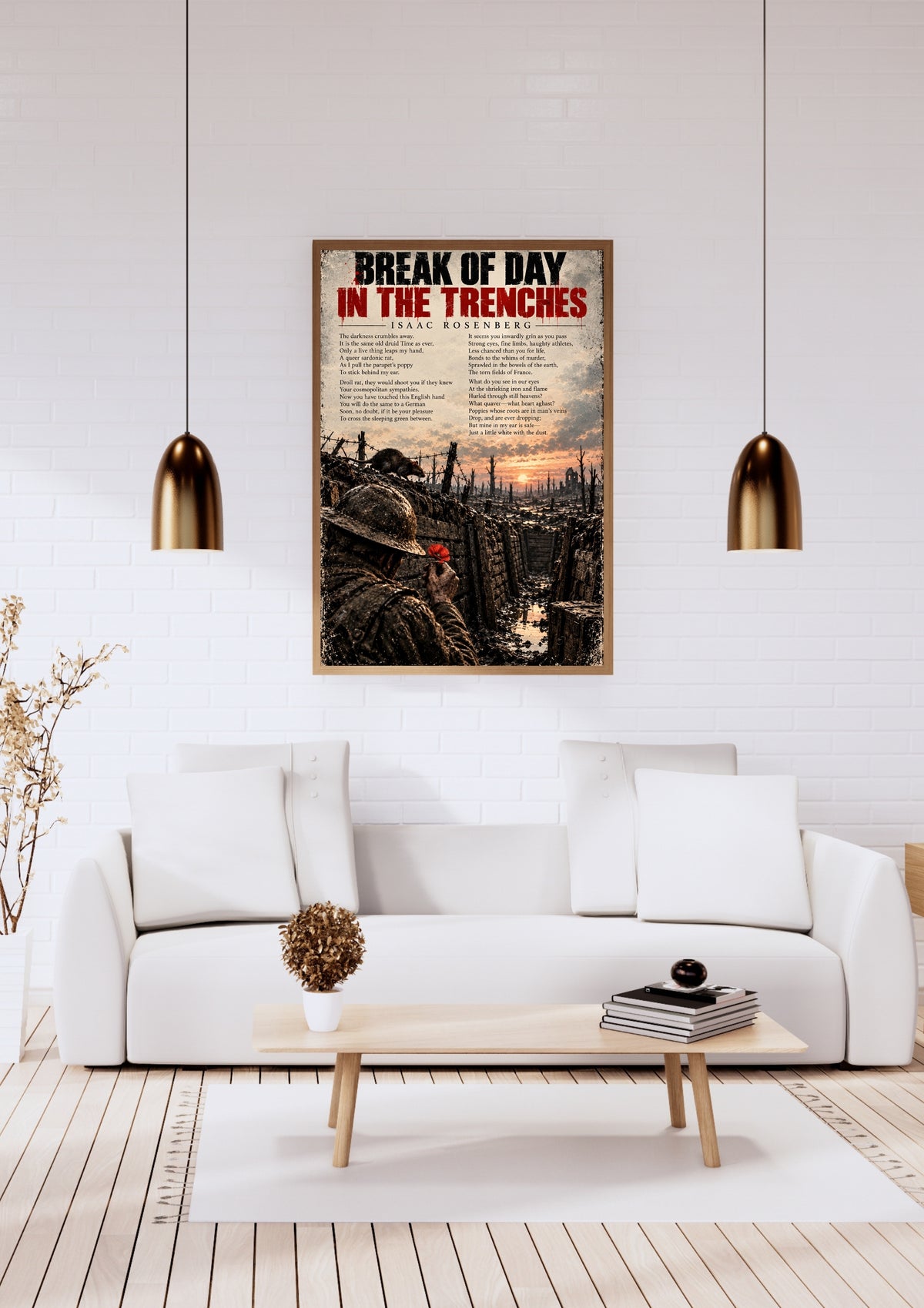 Break of Day in the Trenches by Isaac Rosenberg – WWI Poetry Wall Art Print