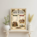 Old British Drink Measures Poster – Vintage Pub Wall Art