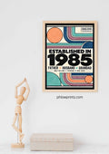 1985 birthday gift for dad retro wall art print